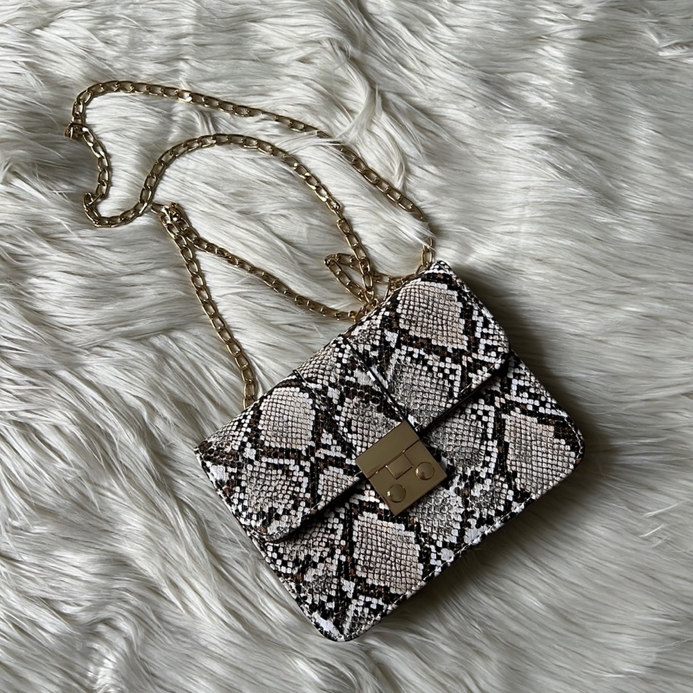 Snakeskin crossbody